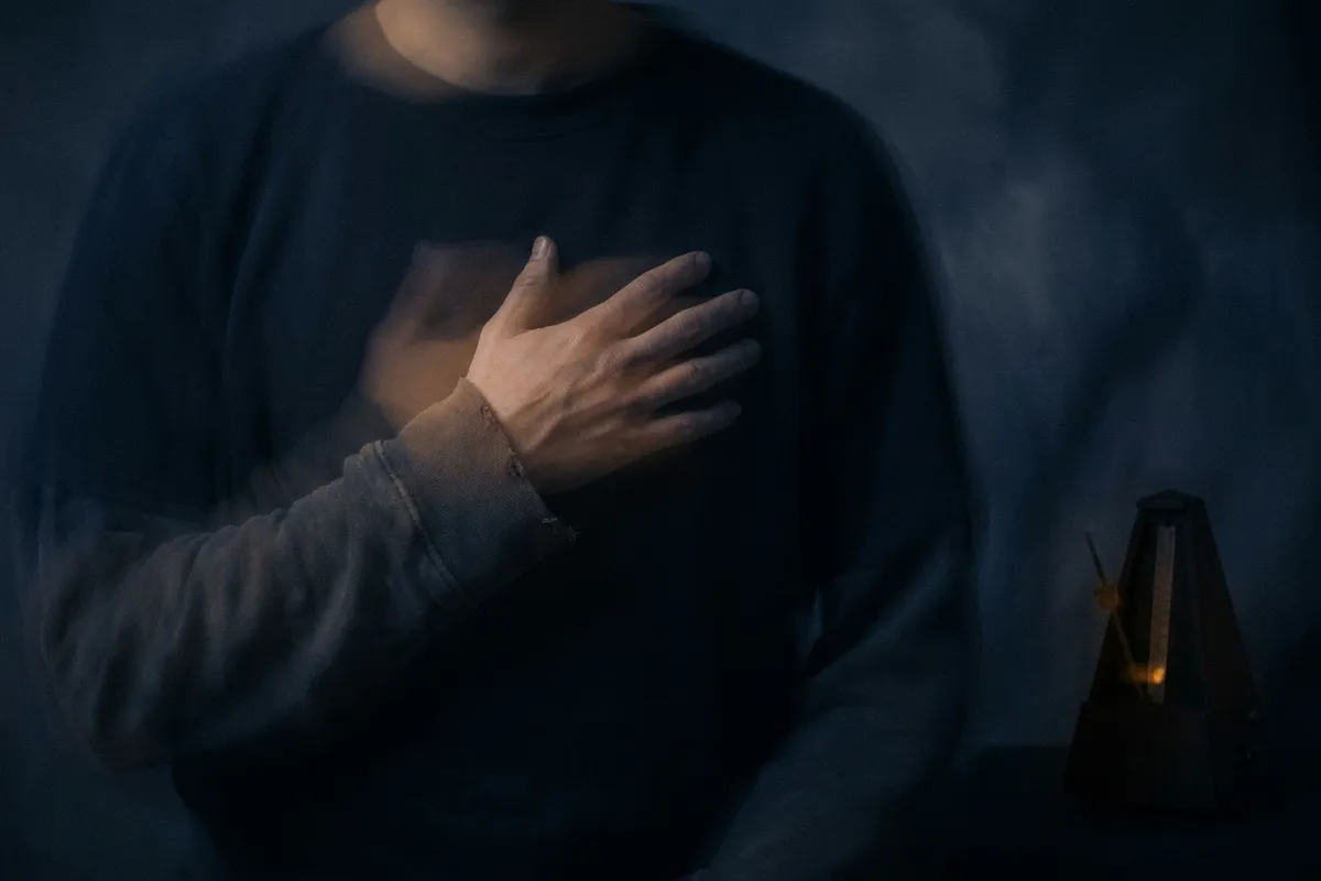 Hand on the sternum